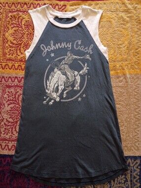 Daydreamer LA Johnny Cash Graphic T-shirt Dress